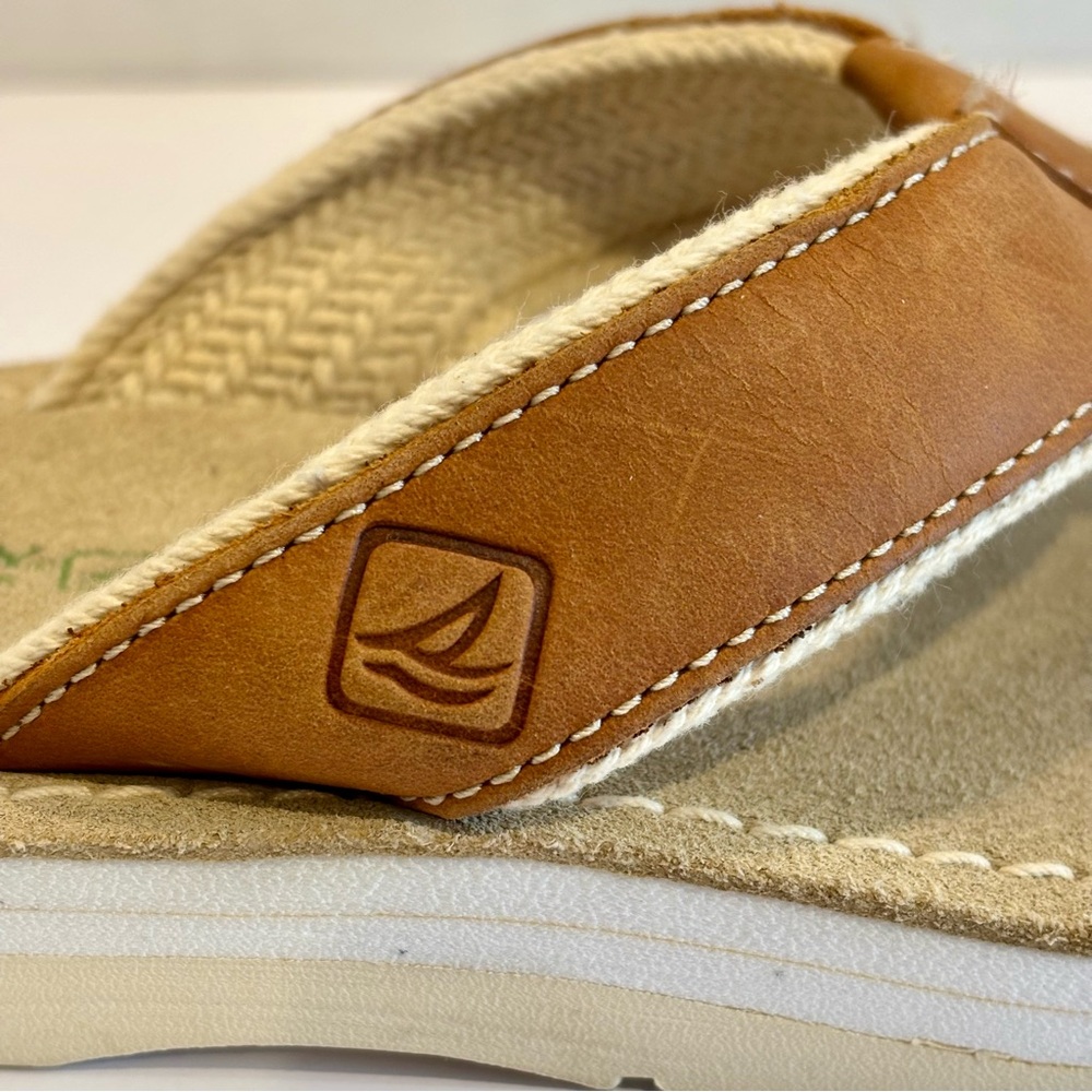 Sperry Top Sider Women's Tan and Cream Thong Sandals SZ 7 - Picture 5 of 8
